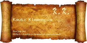 Kautz Klemencia névjegykártya